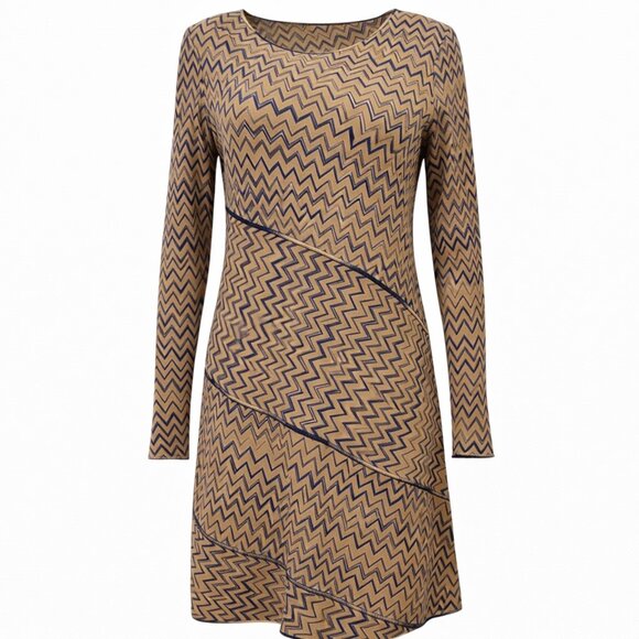 Missoni Dresses & Skirts - Missoni Wool Knit Dress • Designer Zigzag Pattern • Italian Luxury